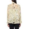 Anne Klein Womens Bttn Frt Ls Shirt W Removeable Tie(Soft Aloe Multi)
