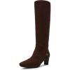 Anne Klein Women’s Iverson Mid Calf Boot(Dk Brown)