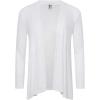 Anne Klein Women’s Sequin Mesh 3q Ruched Neck Hi Lo Cardiga(Bright White)