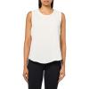 Anne Klein Women’s Sleeveless Scoop Neck Blouse(White Dove)