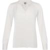 Anne Klein Womens Tie Neck Ls Blouse W Stand Collar(White Dove)