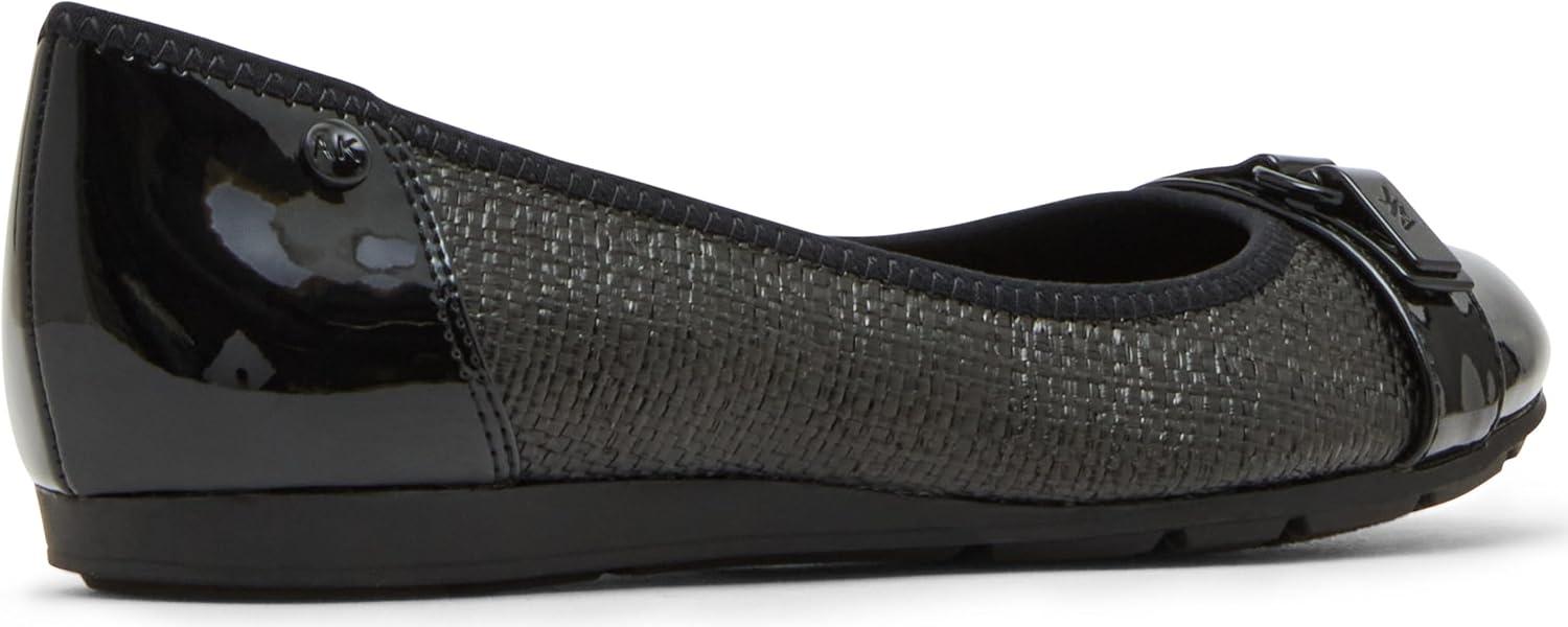 imageAnne Klein Womens Able Comfortable Ballet FlatBlack Raffia
