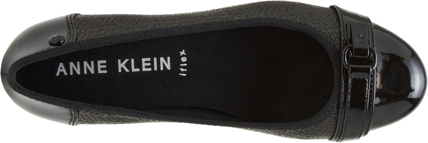 imageAnne Klein Womens Able Comfortable Ballet FlatBlack Raffia