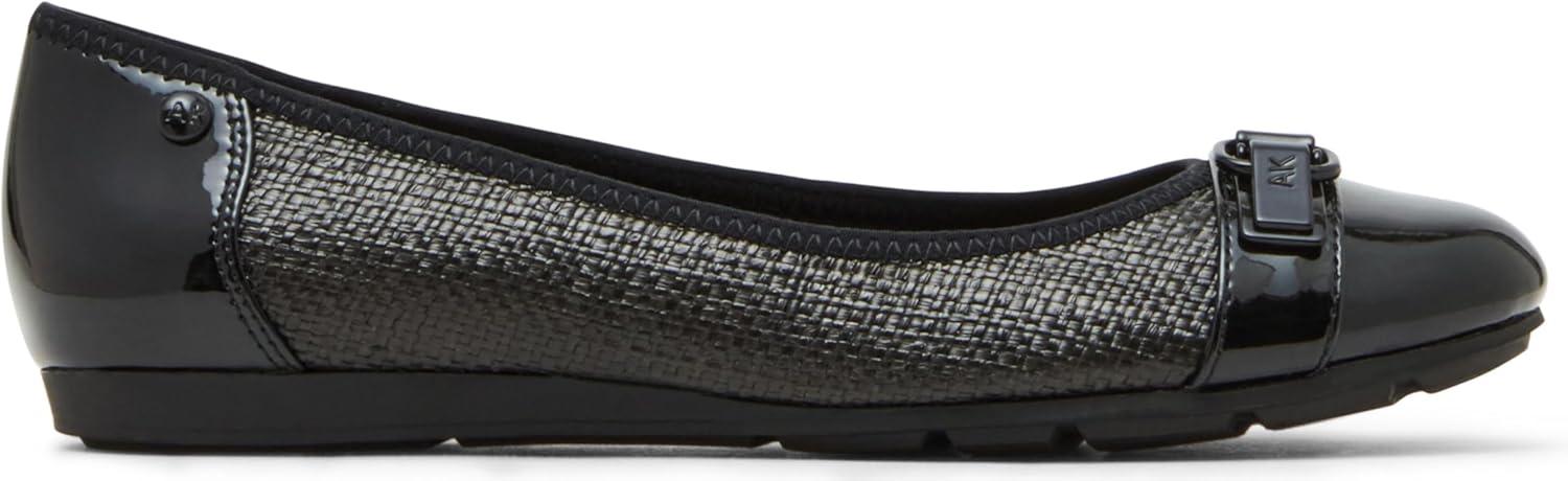 imageAnne Klein Womens Able Comfortable Ballet FlatBlack Raffia