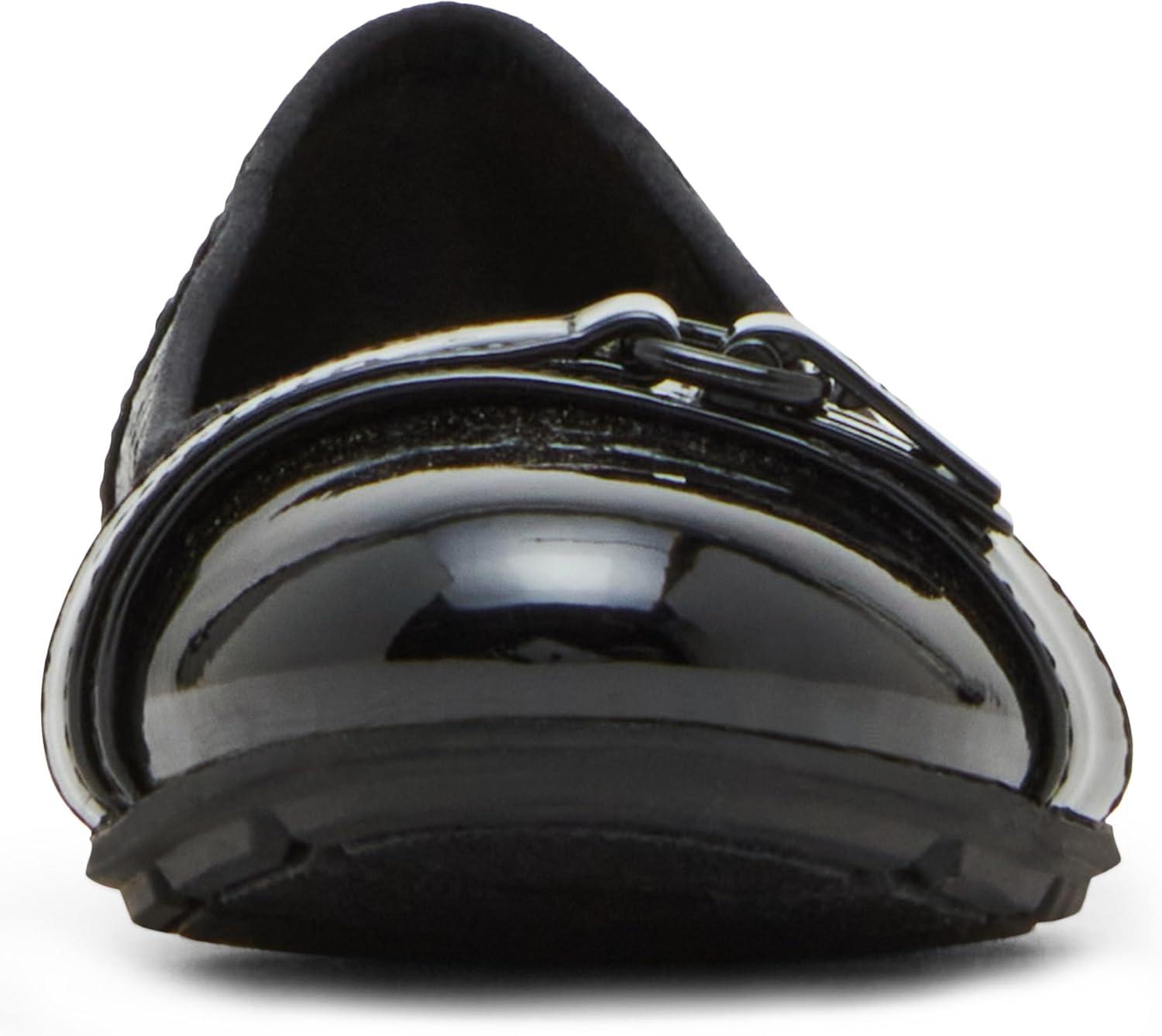 imageAnne Klein Womens Able Comfortable Ballet FlatBlack Raffia