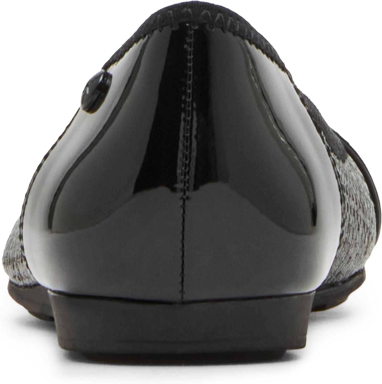 imageAnne Klein Womens Able Comfortable Ballet FlatBlack Raffia