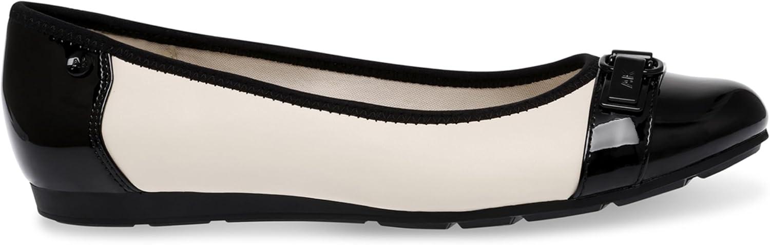 imageAnne Klein Womens Able Comfortable Ballet FlatCreamBlack