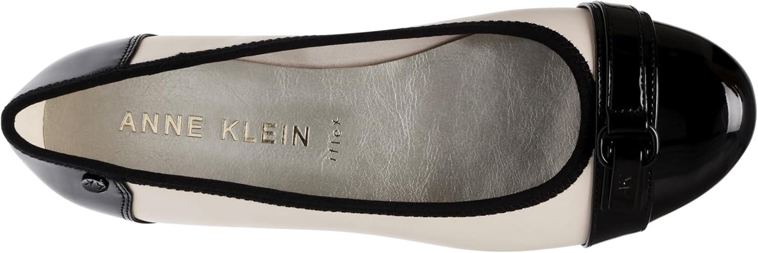 imageAnne Klein Womens Able Comfortable Ballet FlatCreamBlack