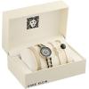 Anne Klein Women’s AK/3286BKST Premium Crystal Accented Gold-Tone and Black Watch and Bracelet Set(Gold/Black)