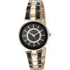 Anne Klein Women’s AK/3286BKST Premium Crystal Accented Gold-Tone and Black Watch and Bracelet Set(Gold/Black)