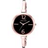 Anne Klein Women’s Bangle Watch and Premium Crystal Accented Bracelet Set(Black/Rose Gold)