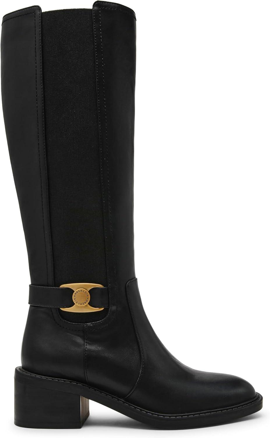 imageAnne Klein Womens Anessa Mid Calf BootBlack Smooth