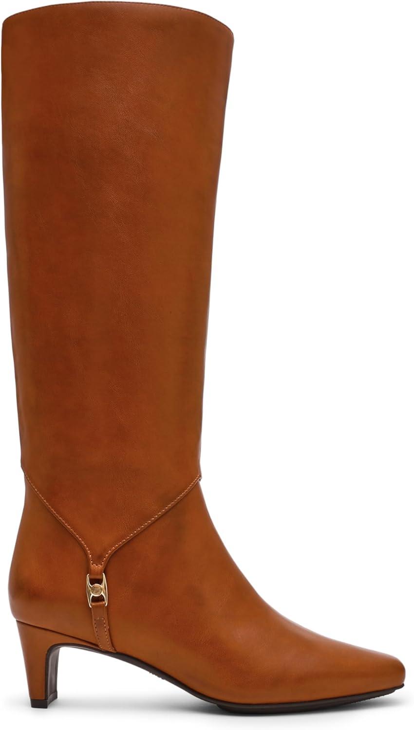 imageAnne Klein Womens Iversonwc Mid Calf BootCognac Smooth