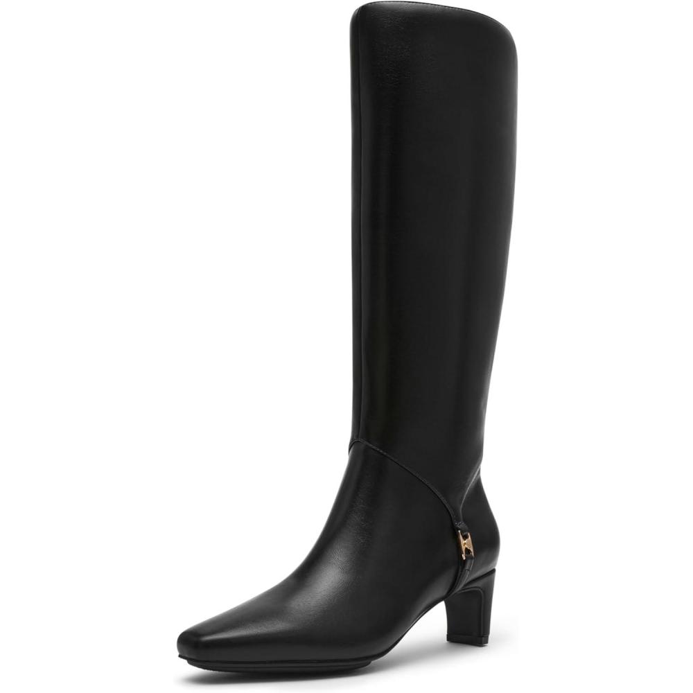 imageAnne Klein Womens Iversonwc Mid Calf BootBlack Smooth