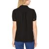 Anne Klein Womens Btn Down BLS W/Cap SLV-Anne BlkShirt(Asphalt)
