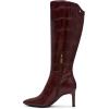 Anne Klein Women’s Maruicia Mid Calf Boot(Wine Croc)