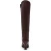 Anne Klein Women’s Perfektion Mid Calf Boot, Dk Brown, 10