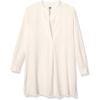 Anne Klein Womens Pop-Over Blouse with Covered Placket and Side Slits(Anne White)