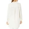 Anne Klein Womens Pop-Over Blouse with Covered Placket and Side Slits(Anne White)