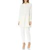 Anne Klein Womens Pop-Over Blouse with Covered Placket and Side Slits(Anne White)