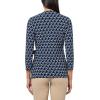 Anne Klein Womens Printed Ity 3q SLV Wrap Top(Anne Black Multi)
