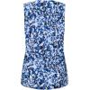 Anne Klein Womens Printed Ity Pleat Front Shell(Anne Black Multi)