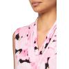 Anne Klein Womens Printed Ity Triple Pleat Top(Peony Pink Multi)