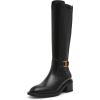 Anne Klein Women’s Anessa Mid Calf Boot(Black Smooth)