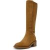 Anne Klein Women’s Anessa Mid Calf Boot(Tan Suede)