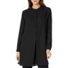Anne Klein Womens Pop-Over Blouse with Covered Placket and Side Slits(Anne Black)