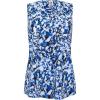 Anne Klein Womens Printed Ity Pleat Front Shell(Anne Black Multi)