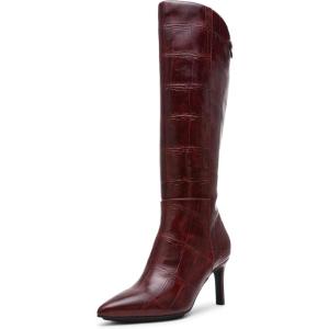 Anne Klein Women’s Maruicia Mid Calf Boot(Wine Croc)