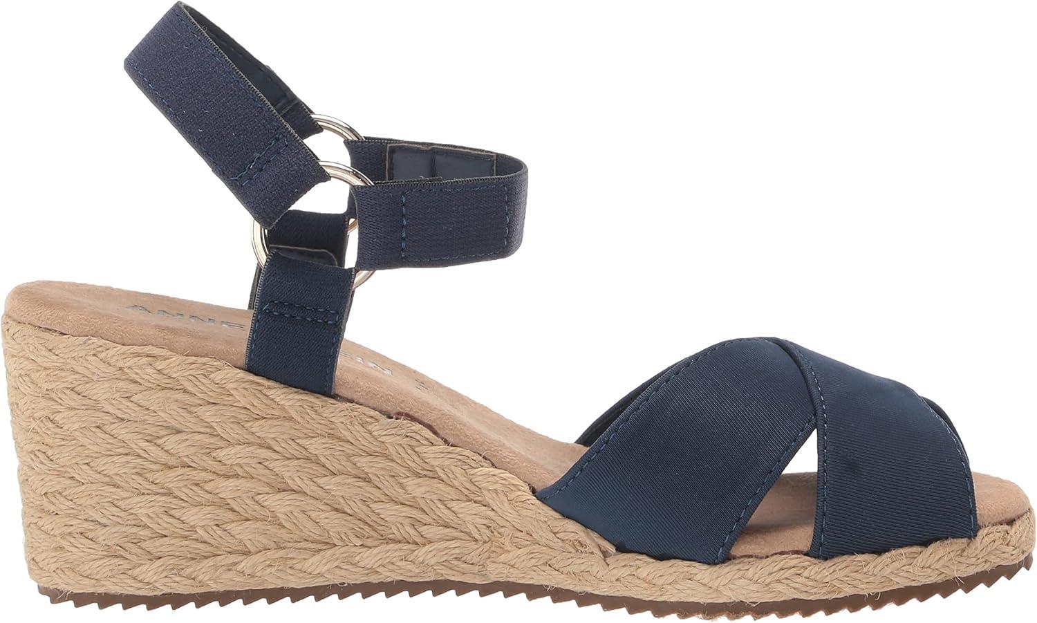 imageAnne Klein Womens Ellis Wedge SandalNavy
