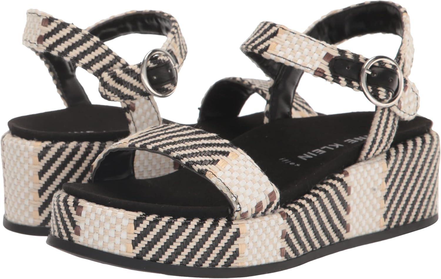imageAnne Klein Womens Vada Wedge SandalWhiteBlack