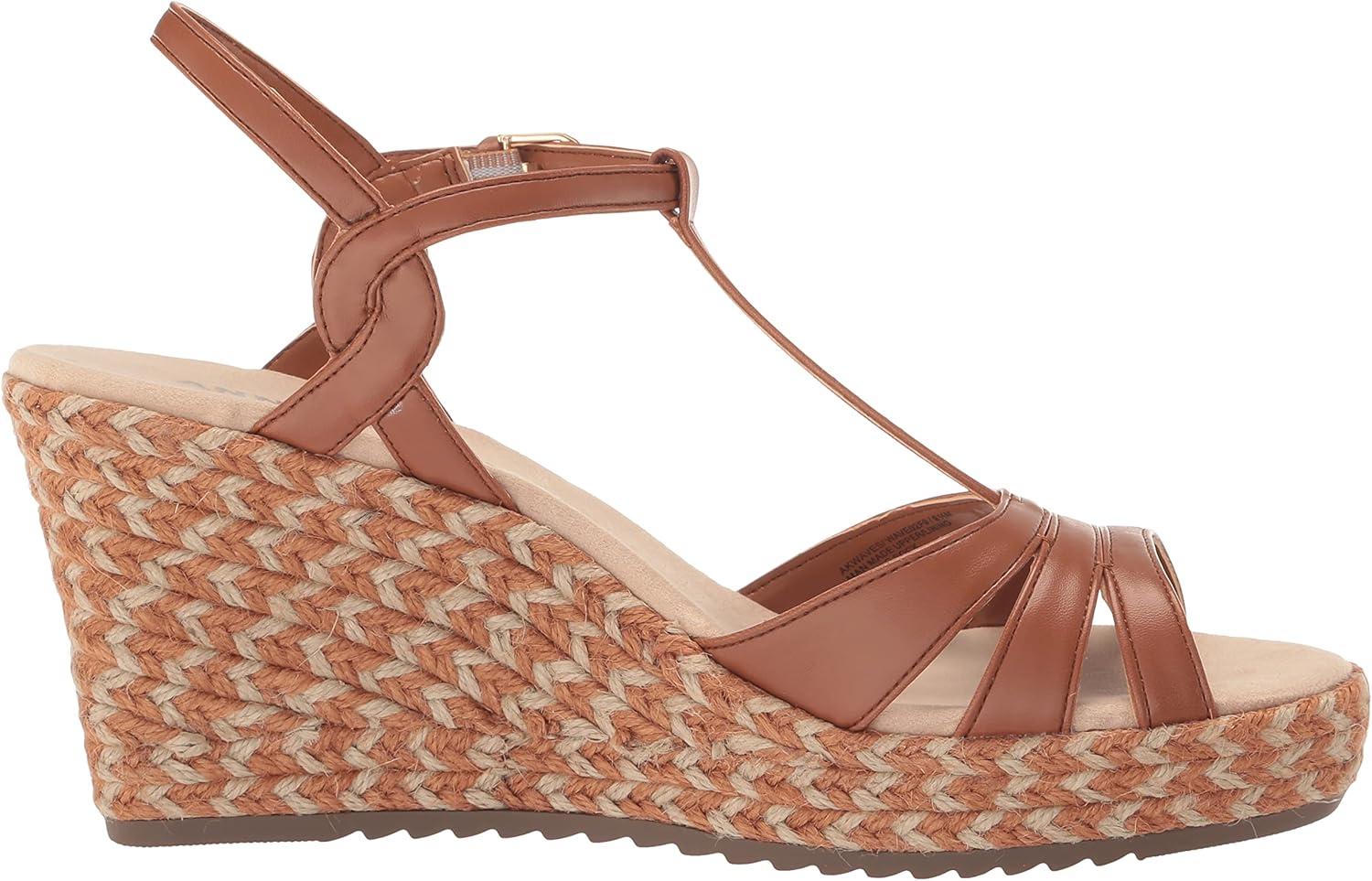 imageAnne Klein Womens Waves Wedge SandalCognac