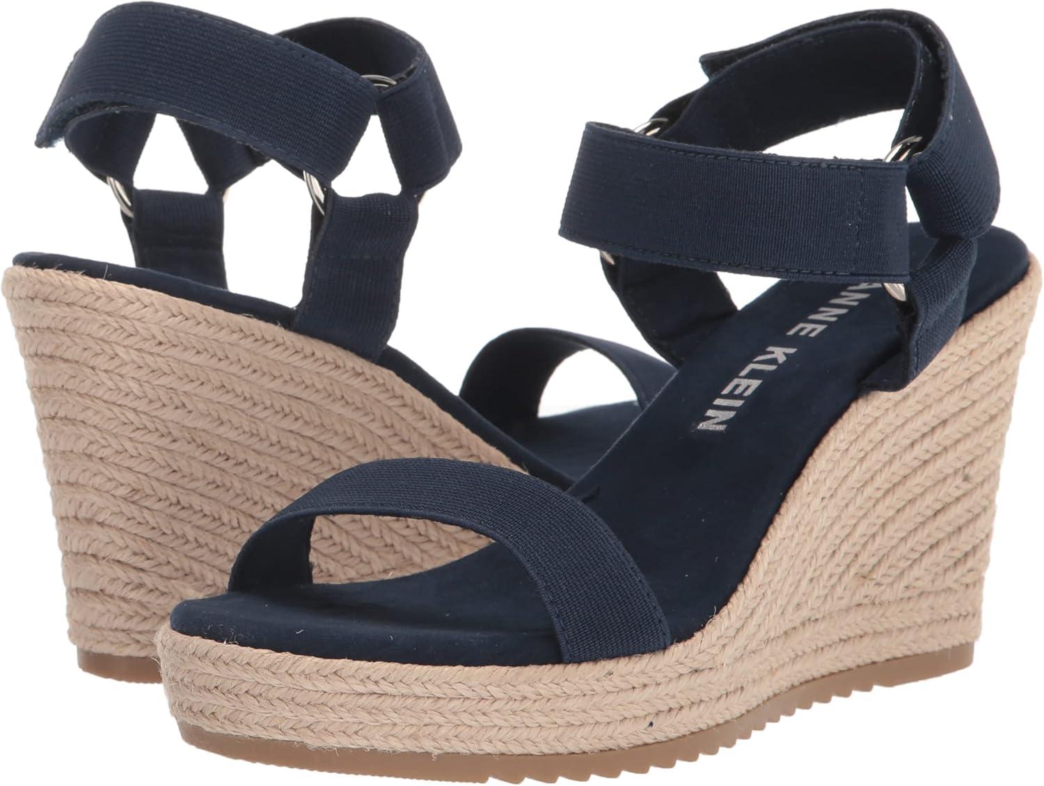 imageAnne Klein Womens Wit Wedge SandalNavy
