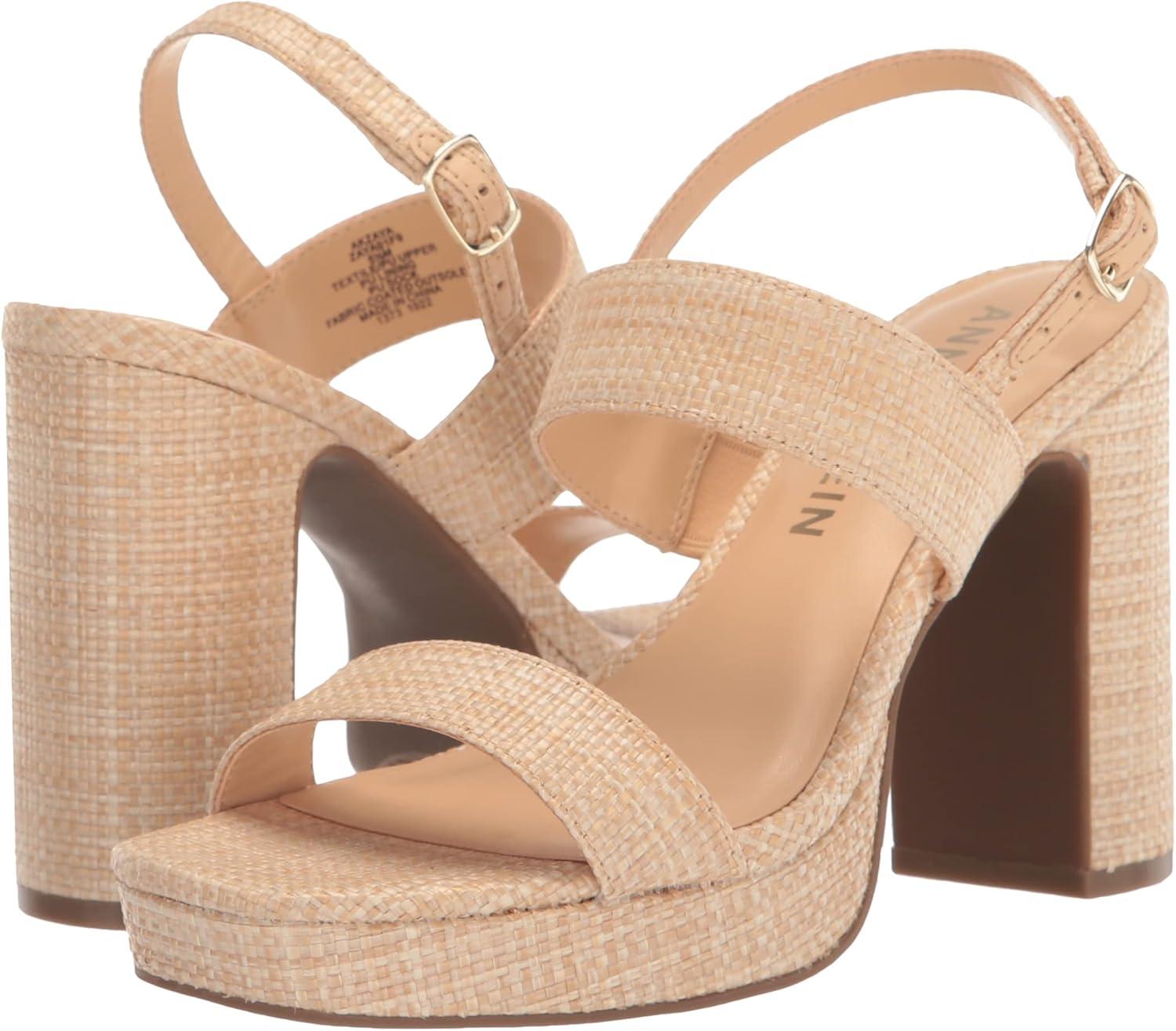 imageAnne Klein Womens Zaya Heeled SandalRaffia