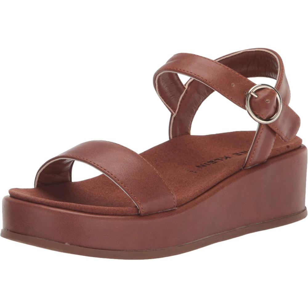 imageAnne Klein Womens Vada Wedge SandalCognac