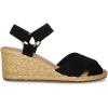 Anne Klein Women’s Ellis Wedge Sandal(Black Stretch)