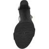 Anne Klein Women’s Kourtney Heeled Sandal(Black Crinkle)
