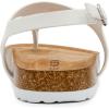 Anne Klein Women’s Lola Flat Sandal(White)