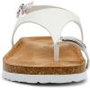 Anne Klein Women’s Lola Flat Sandal(White)