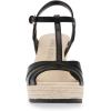 Anne Klein Women’s Waves Wedge Sandal(Black)