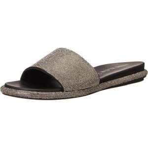 Anne Klein Women’s Amelie Slide Sandal(Black Crystal)