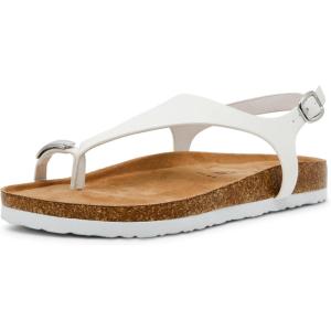 Anne Klein Women’s Lola Flat Sandal(White)
