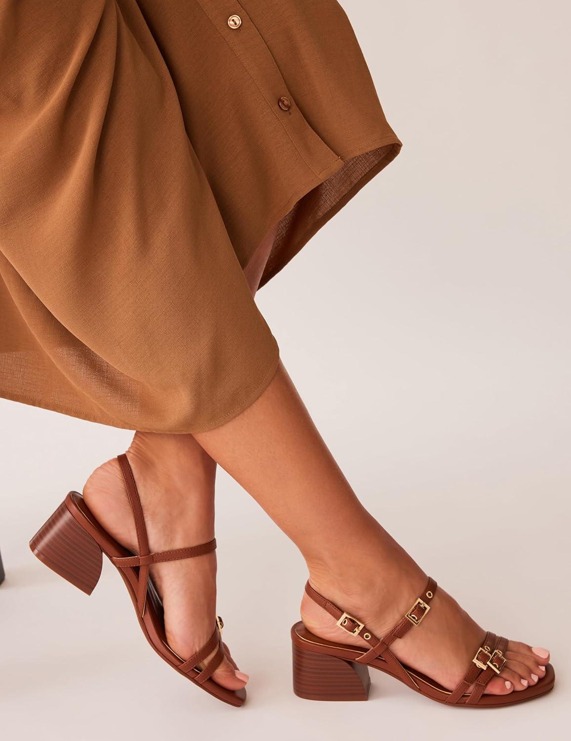 imageAnne Klein Womens Mackenzie Block Heel SandalsBrown