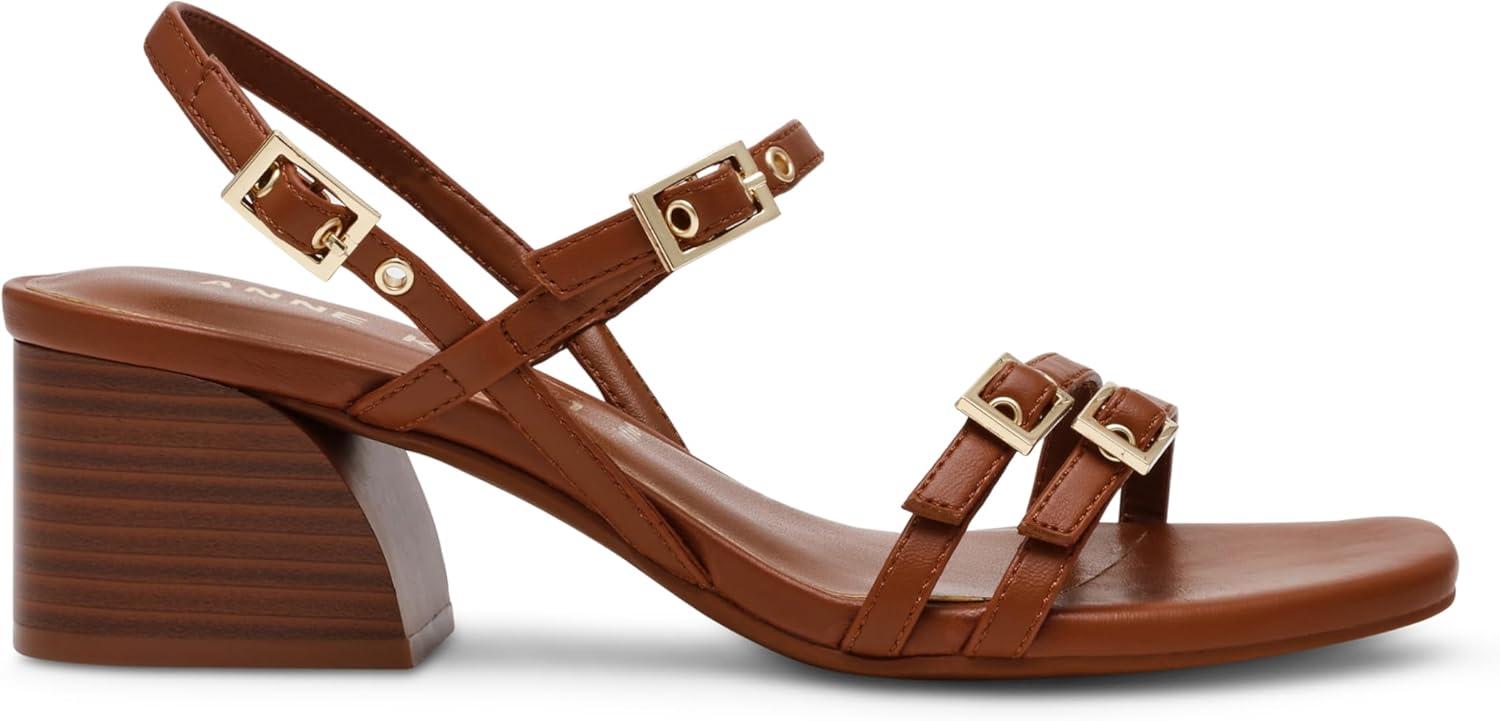 imageAnne Klein Womens Mackenzie Block Heel SandalsBrown