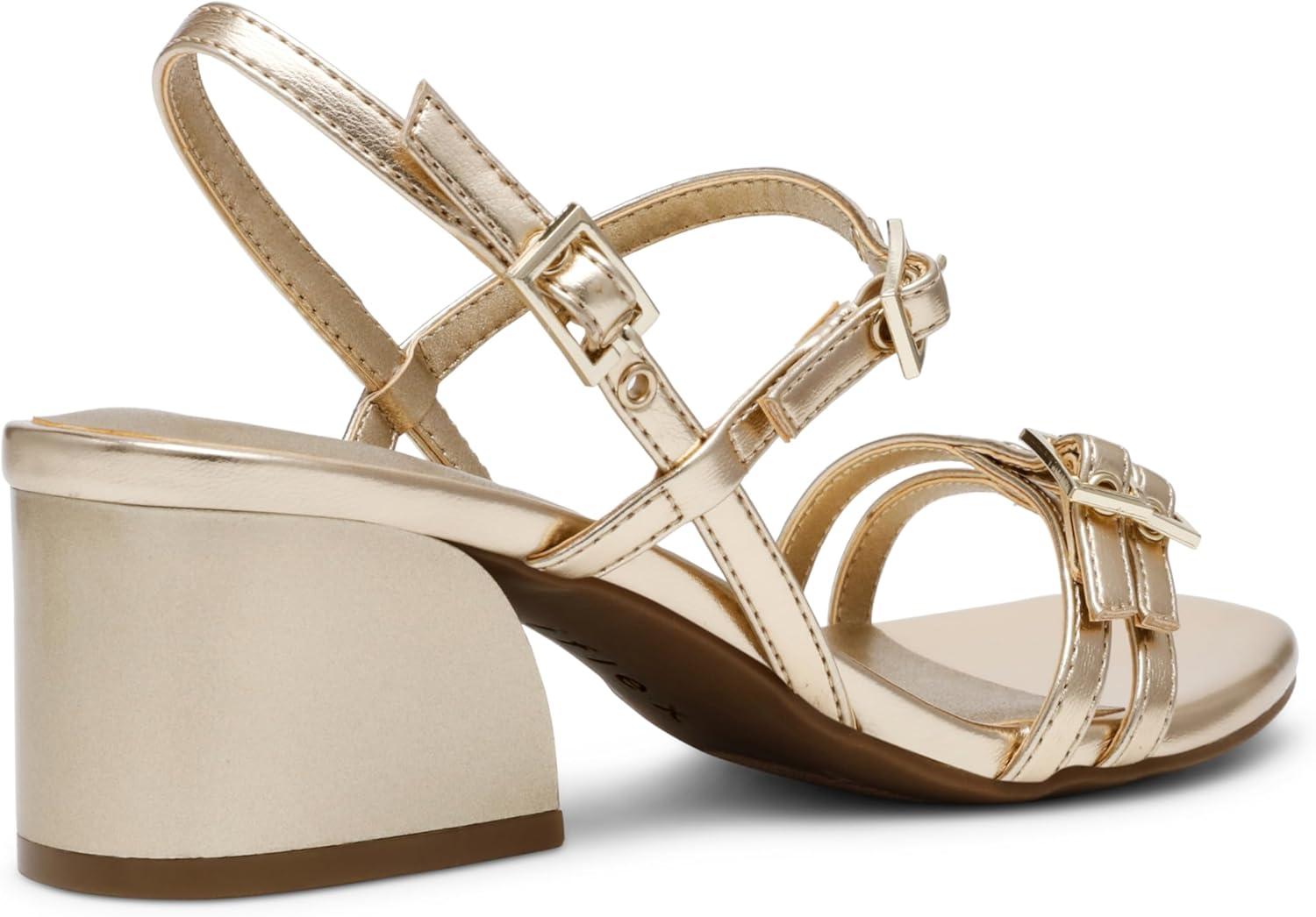 imageAnne Klein Womens Mackenzie Block Heel SandalsLight Gold