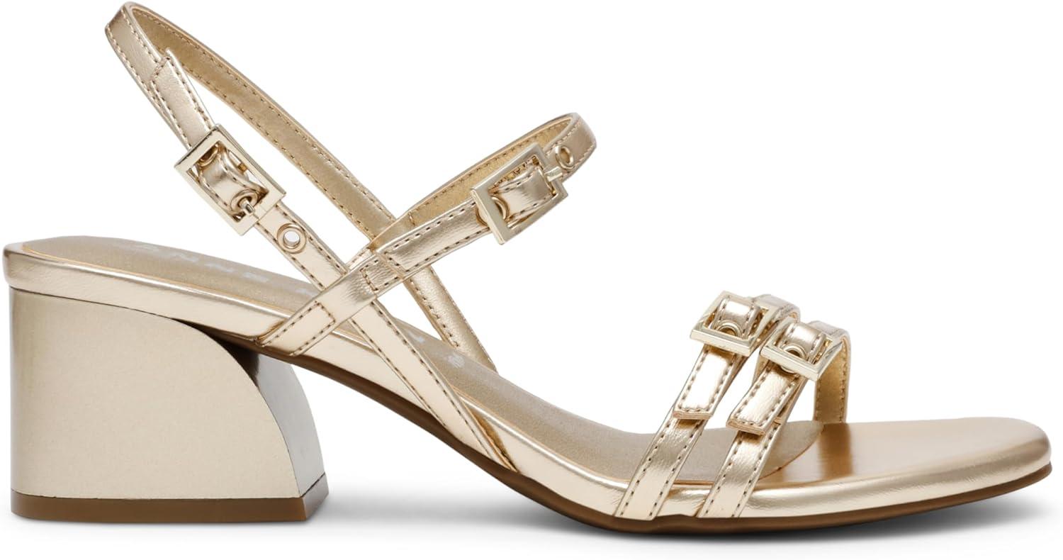 imageAnne Klein Womens Mackenzie Block Heel SandalsLight Gold