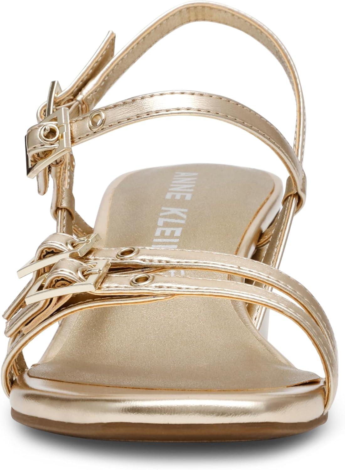 imageAnne Klein Womens Mackenzie Block Heel SandalsLight Gold